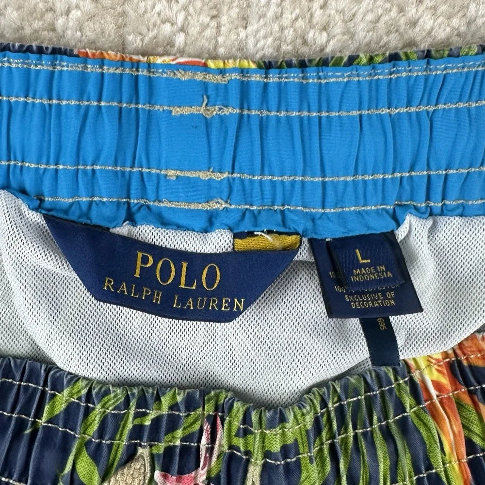Polo Ralph Lauren Swim Shorts Mens Large Floral Hawaiian Tropical Beach Trunks - Picture 2 of 5